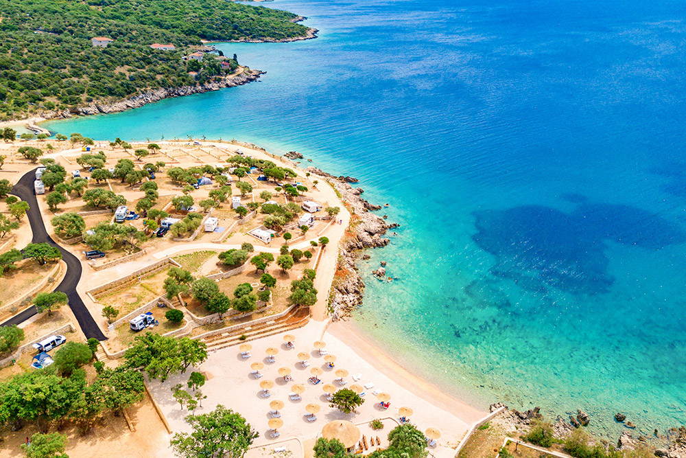 pag croazia vista aerea spiaggia